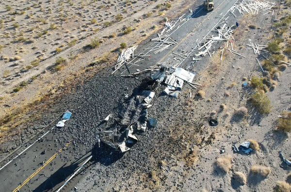 Lithium Battery Truck Catches Fire Outside Las Vegas